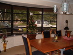 Christmast tree in dining room window