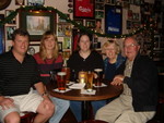All 5 of us having a drink at George and the Dragon